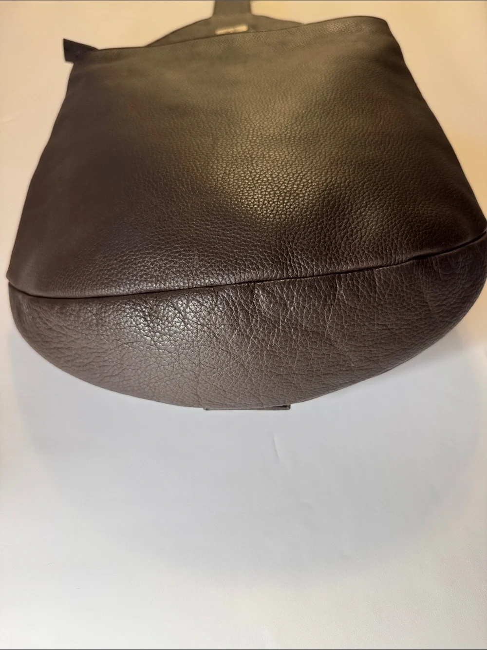 The Sak Vintage Brown Pebbled Leather Tear Drop Sling Bag Backpack